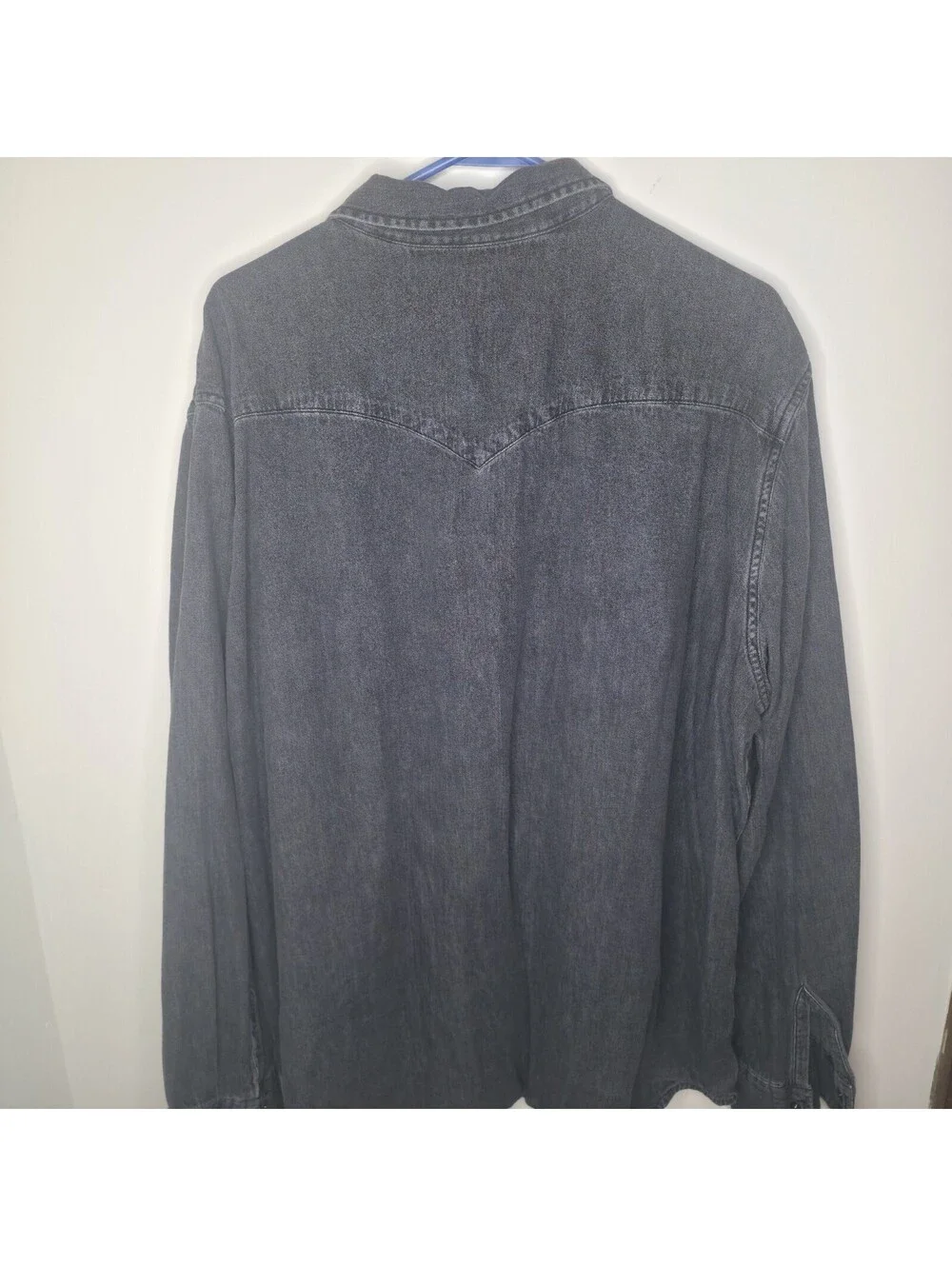 Levi's Men's XXL Black Denim Western Shirt Pearl Snap Standard Fit Red Tab